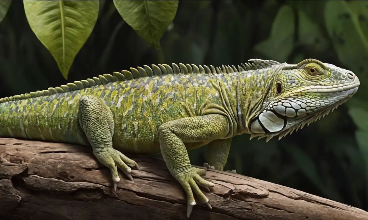 La imagen de la iguana refleja su deterioro y debilidad en un hábitat descuidado