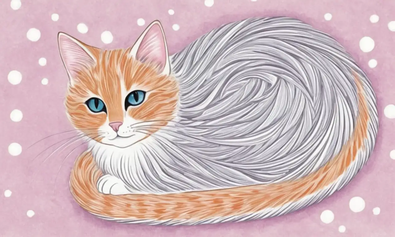 Un dibujo de un gato captura su esencia juguetona y acogedora con suaves trazos y contrastes