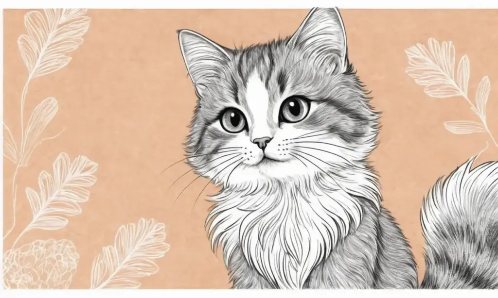 Un gato con cola suave y esponjosa