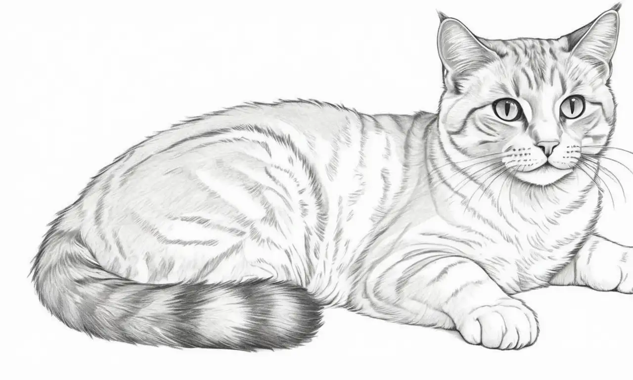 Una imagen de un gato que combina belleza y tristeza en su suave y delicada representación