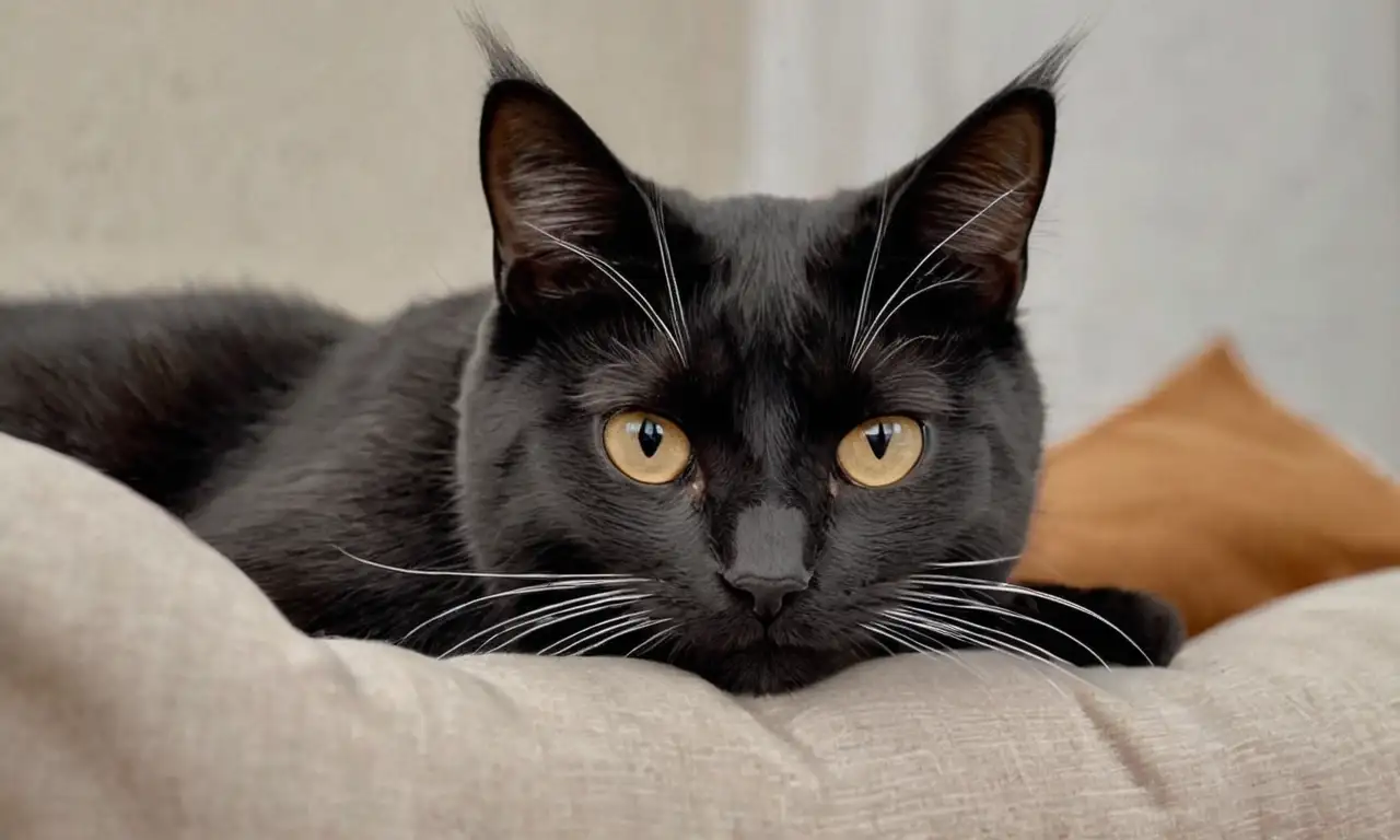 Lápiz suave y tonos cálidos crean un retrato armonioso y detallado de un gato
