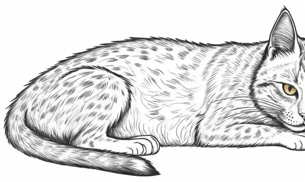 Un gato asustado en un fondo oscuro simboliza el miedo y la prevención