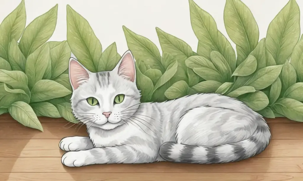 Un gato acurrucado con pelaje suave y ojos verdes brilla bajo la luz de una ventana