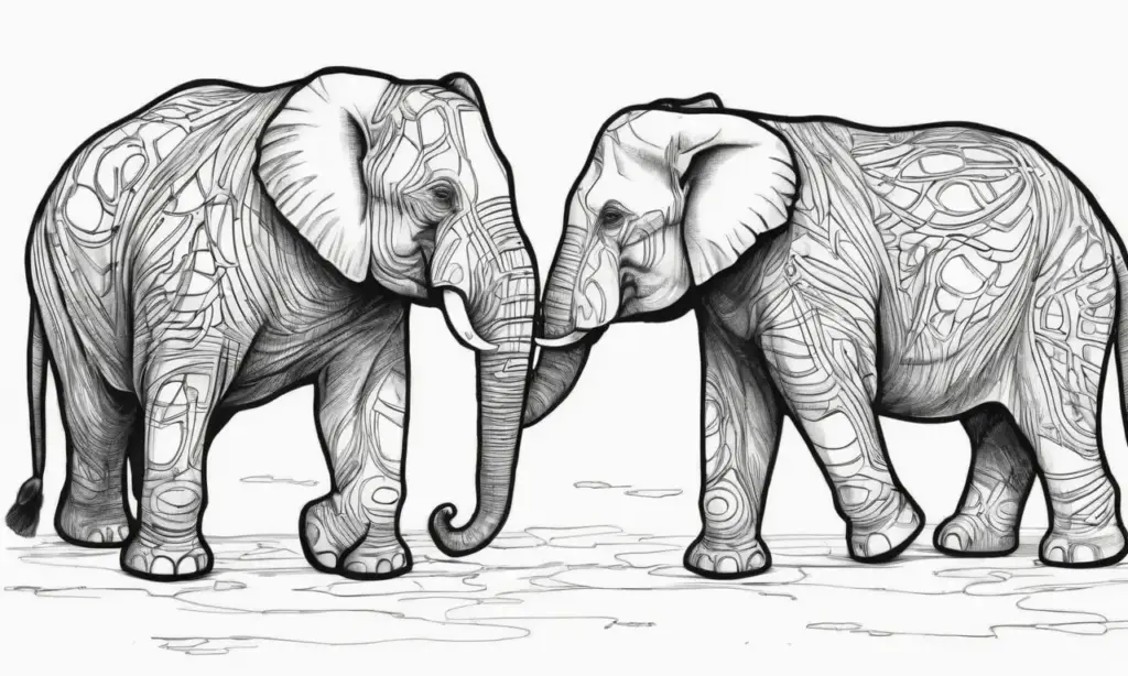 La obra muestra un fuerte contraste entre la vida de los animales y los artistas