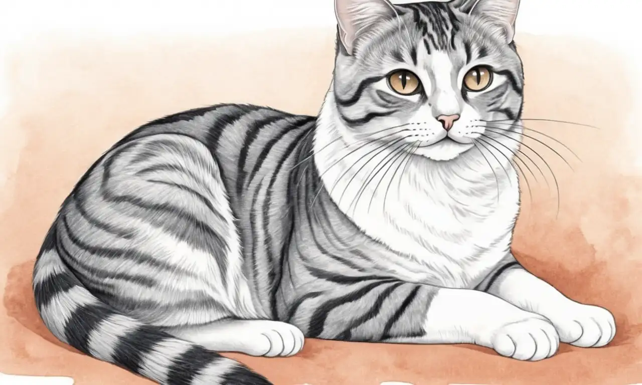 Un dibujo de un gato resalta su textura, expresión y ambiente acogedor mediante sombras suaves y líneas fluidas
