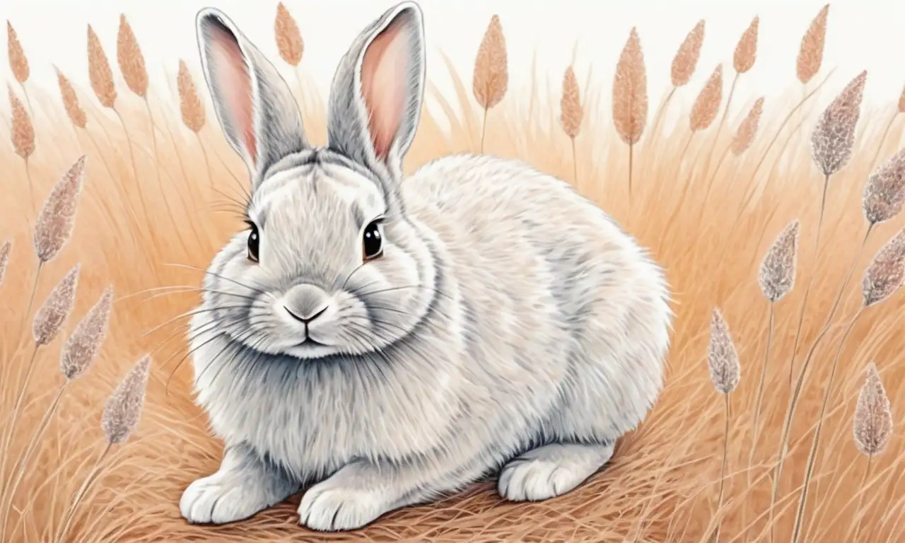 Conejos en poses juguetonas con pelaje suave y detalles vibrantes en un fondo armonioso