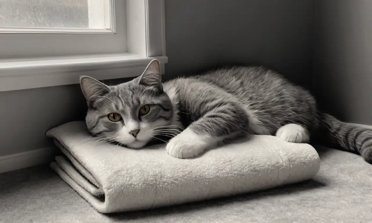 Un ambiente acogedor y juguetón rodea a un gato de suave pelaje bajo la luz tenue de la luna