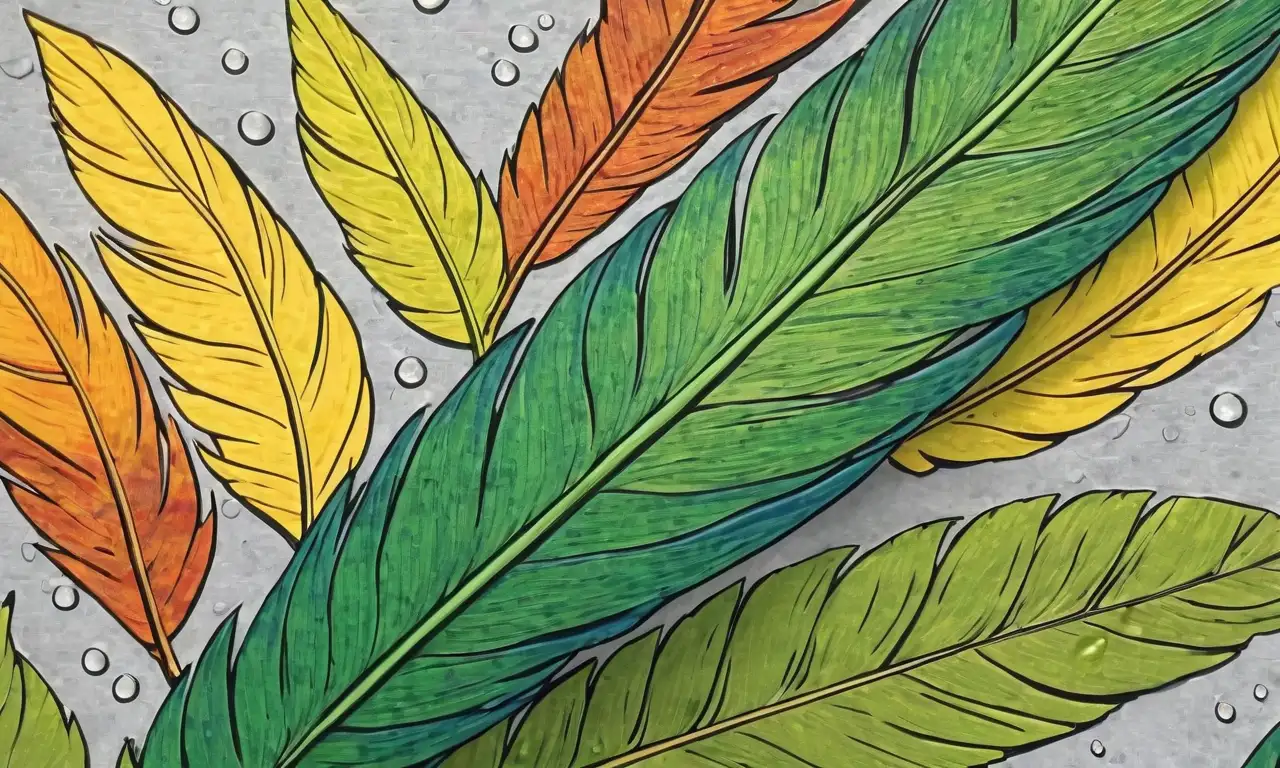 Pájaros coloridos con sombras suaves y detalles en el fondo