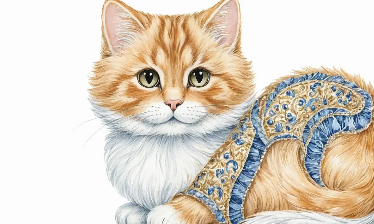 Descripción detallada de un elegante gato con pelaje suave y ojos brillantes