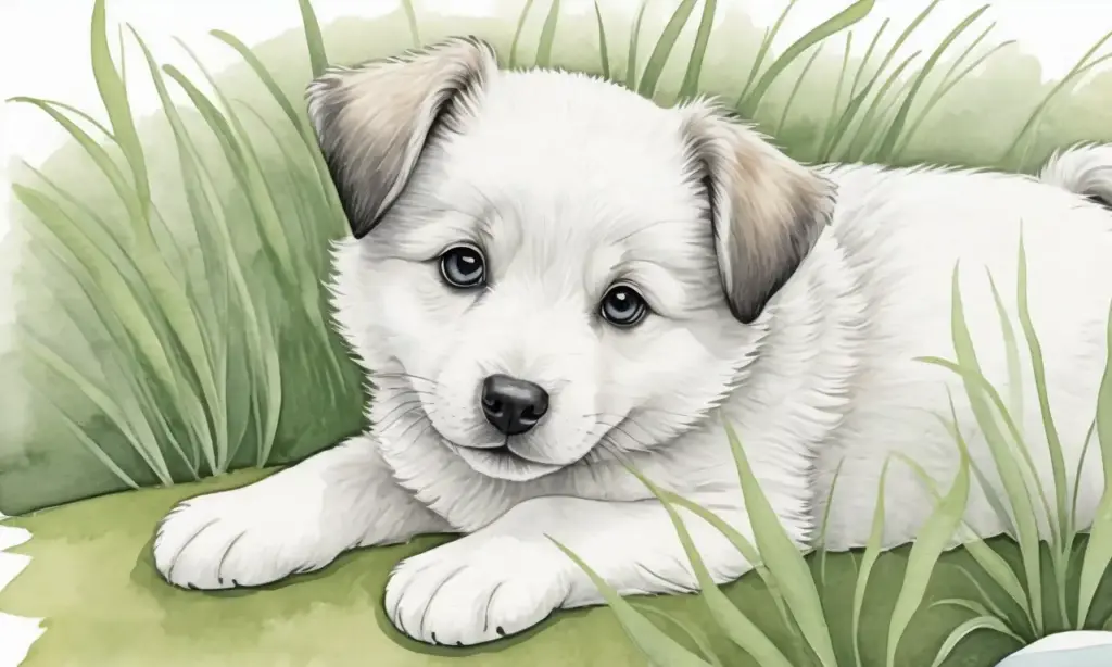 Un cachorro con suaves colores