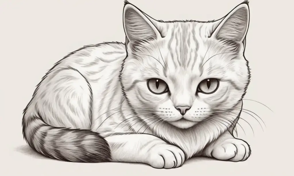 Un gato con postura tensa