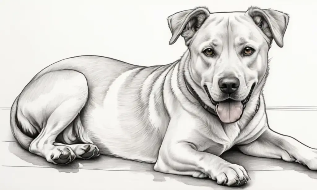 Un dibujo de un perro destaca por su profundidad