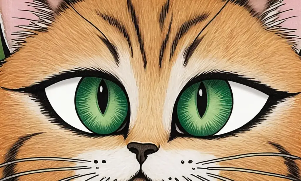Unos ojos de gato se destacan con suaves trazos