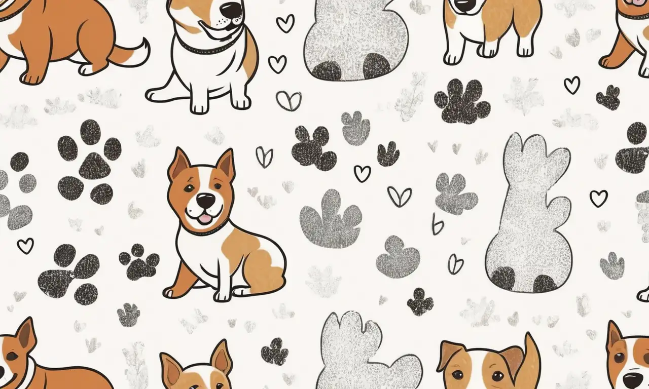 Ilustración con tonos cálidos de un perro en tratamiento, mostrando cuidados y un kit de primeros auxilios