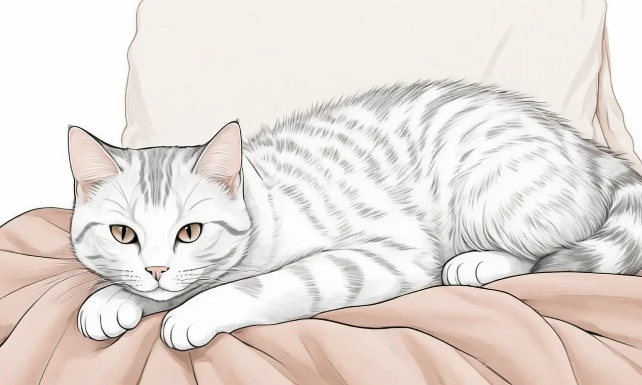 Gato en un ambiente acogedor con textura suave y detalles delicados