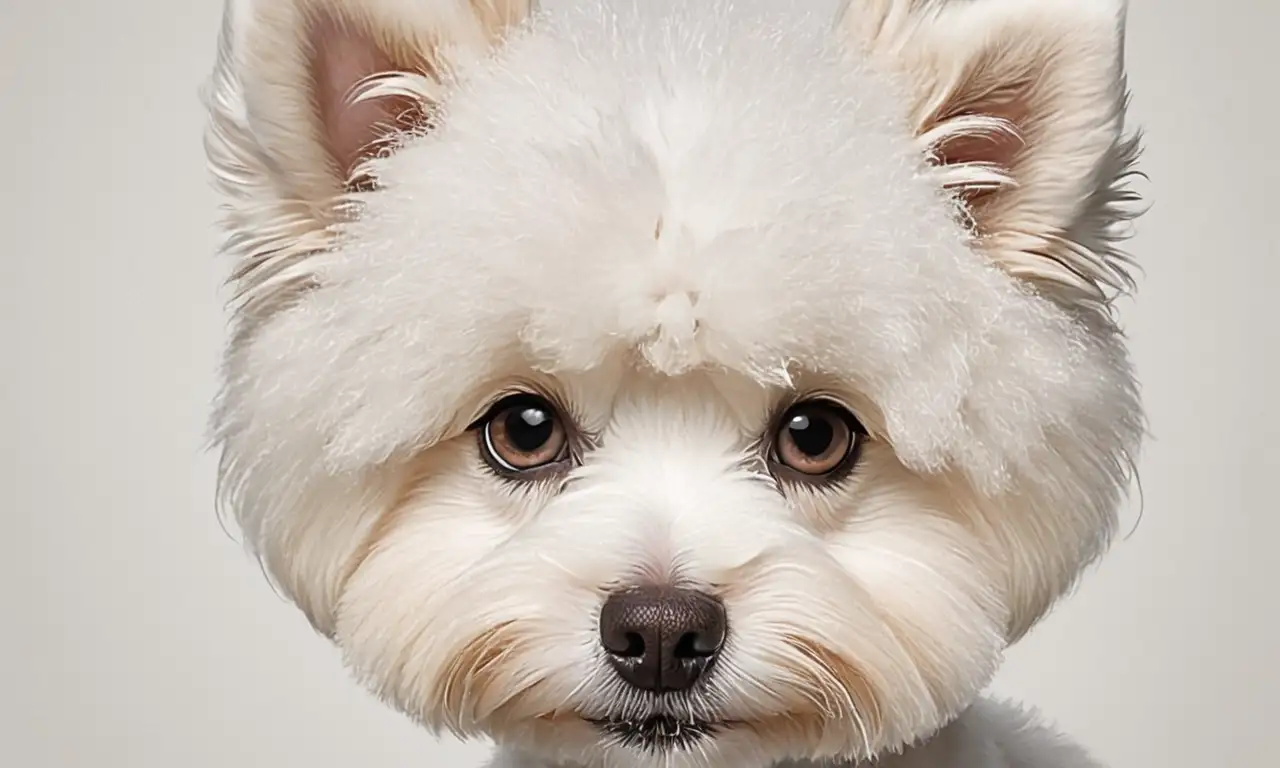 Imagen de un bichón maltés con textura suave y detalles juguetones