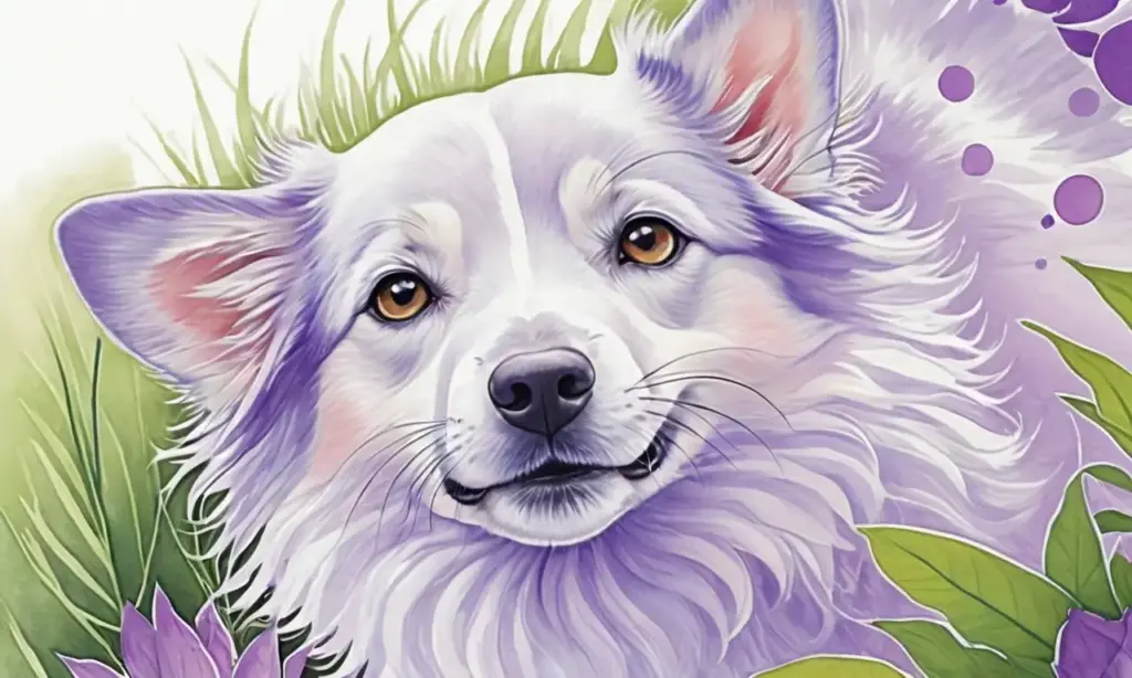 Perros vibrantes con detalles intrincados y expresiones juguetonas en un fondo armonioso