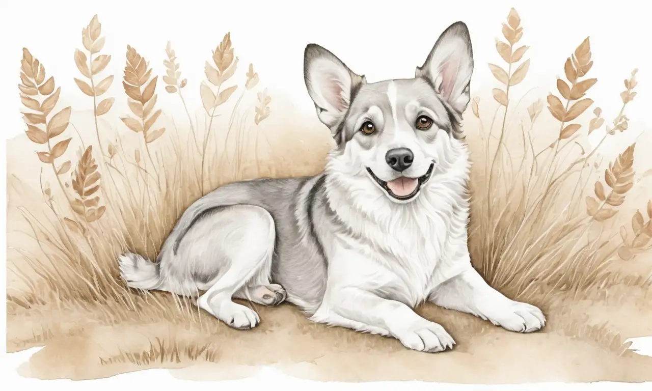 Un dibujo de un perro resalta la calidez y conexión emocional en un entorno sereno