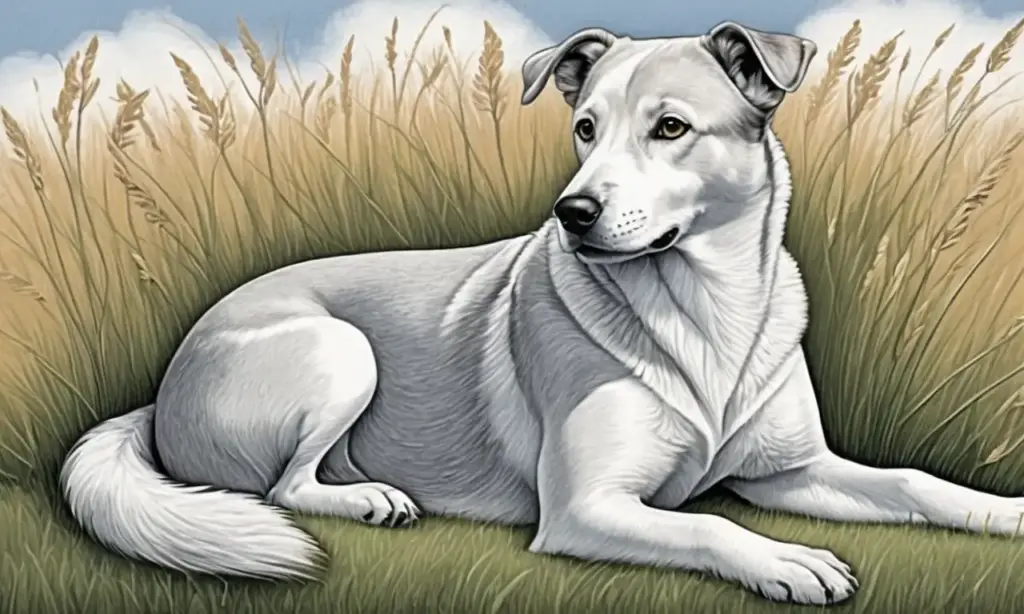 Una perra embarazada se presenta con líneas suaves y tonos cálidos en un entorno acogedor