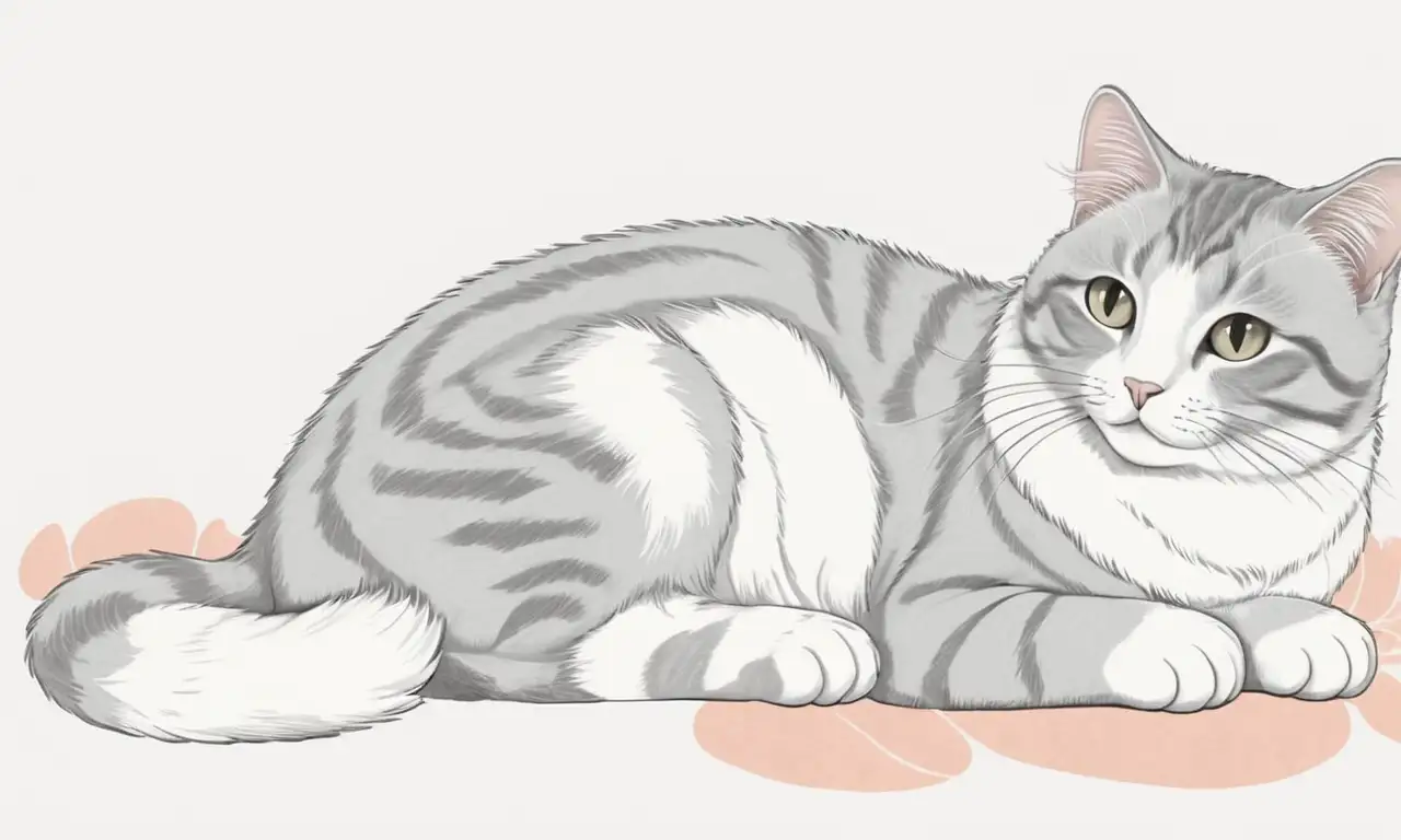 Colores suaves y detalles sutiles crean una atmósfera cálida y confortable en la composición de gatas embarazadas