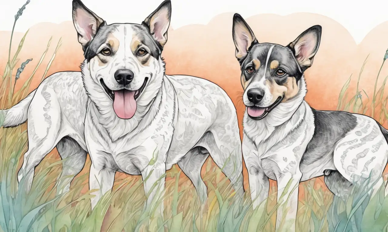 Ilustración de un perro con colores vibrantes, texturas ricas y una clara expresión emocional