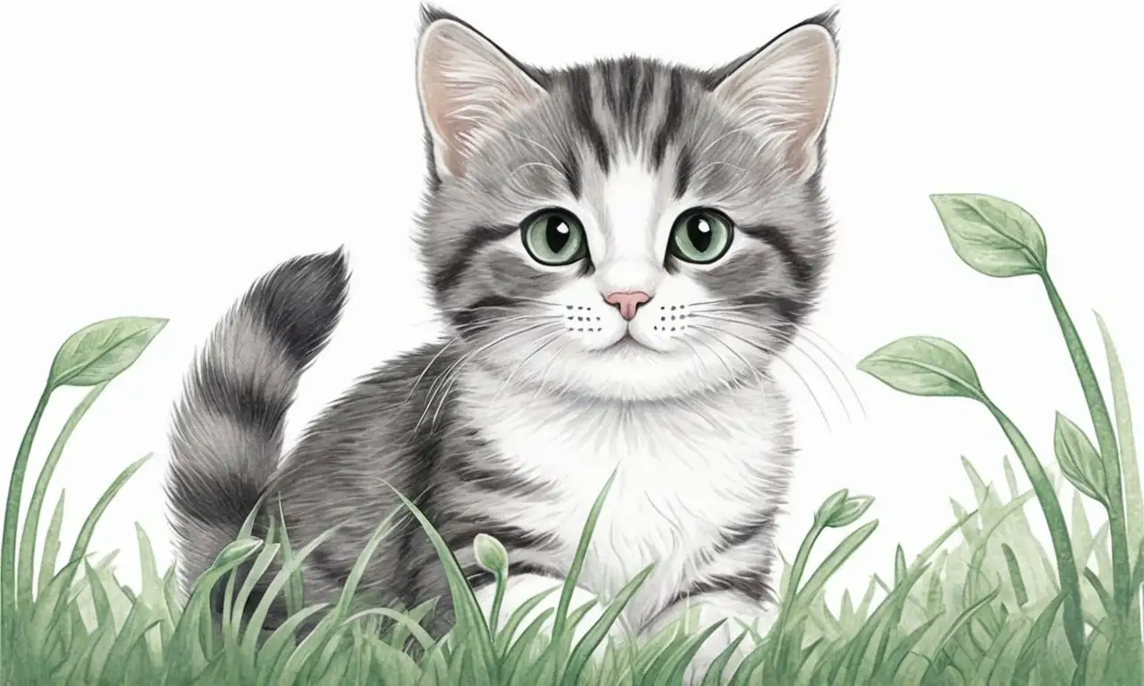 Un dibujo de un gato transmite calidez y cuidado a través de suaves sombras y detalles delicados