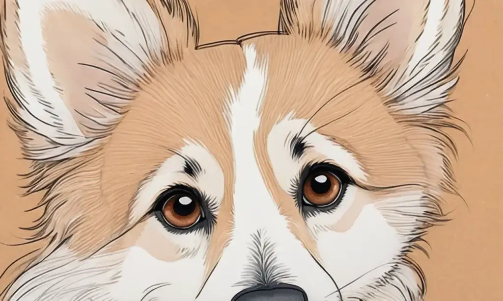 Perro suave y esponjoso con ojos expresivos