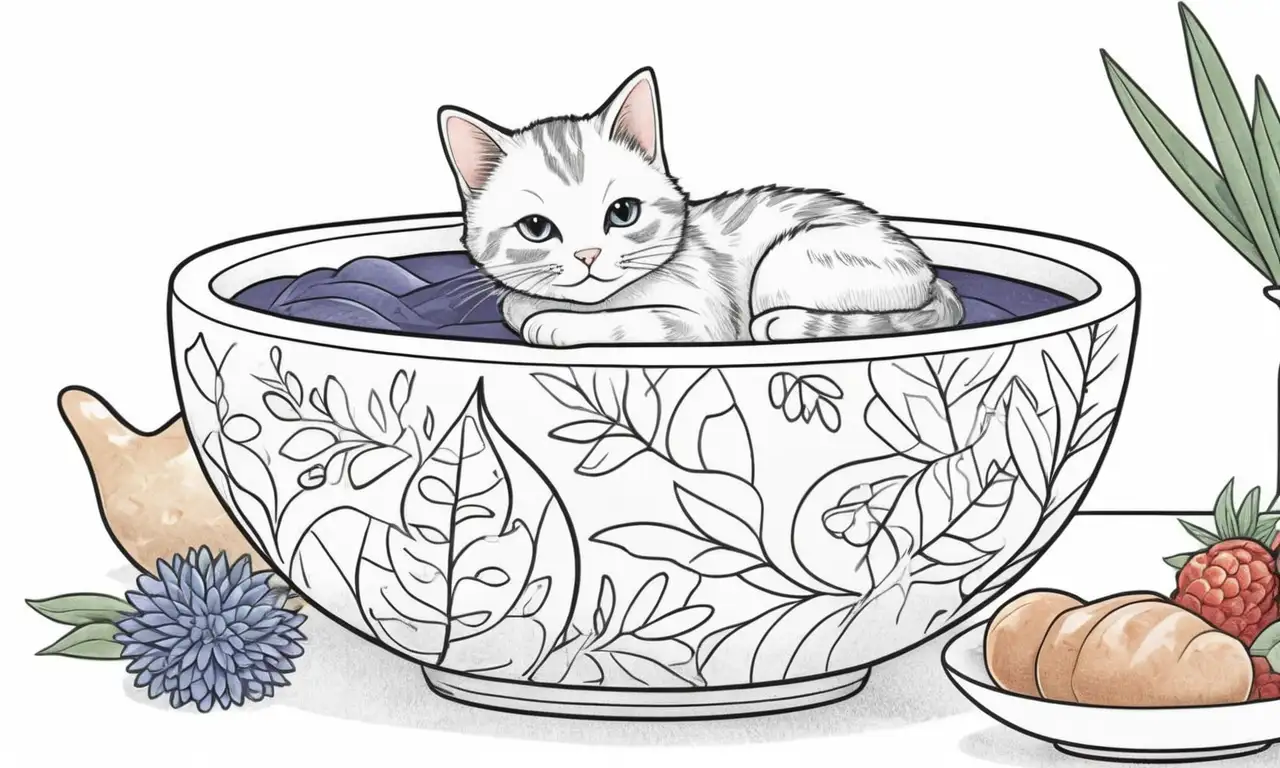 Un gato con piel suave y detalles delicados en un entorno acogedor y curativo