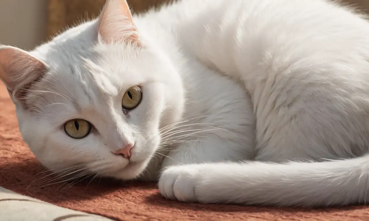 Un gato duerme plácidamente, rodeado de suaves sombras y texturas cálidas
