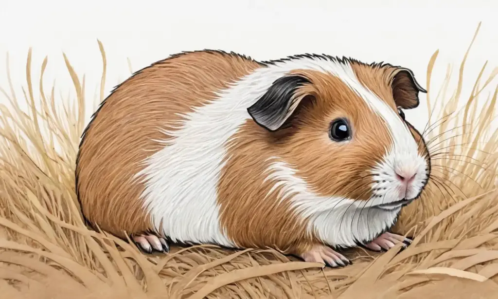 Un cobayo está quieto