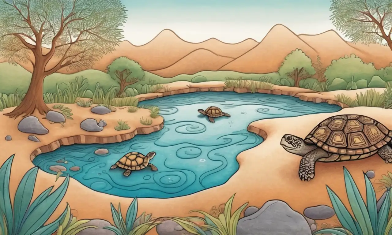 Un paisaje vibrante con tonos suaves, detalles intrincados y una atmósfera tranquila