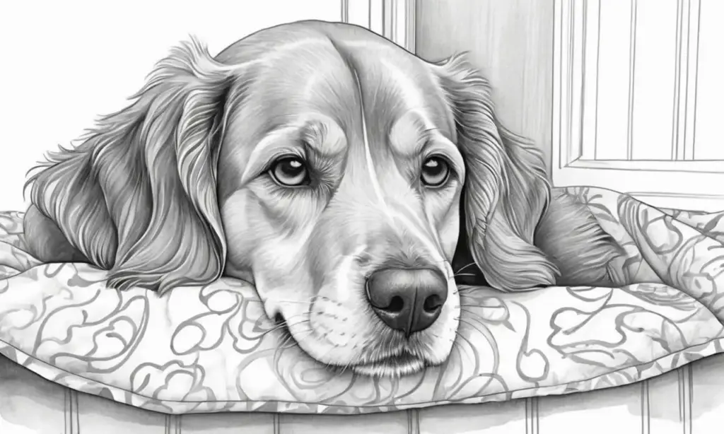 Un dibujo conmovedor muestra un perro con profundidad y emoción a través de sombras y detalles