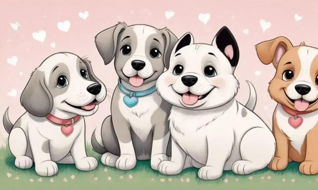 Un perro con barriga redonda y suave